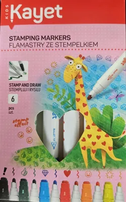 Produktbild von Kayet Filzstifte mit Stempel 6er Set Bunt