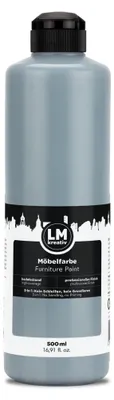 Produktbild von LM-Kreativ Möbelfarbe 500 ml, Anthrazit – hochdeckender Möbellack matt für Holz, Metall & Kunststoff, ohne Schleifen