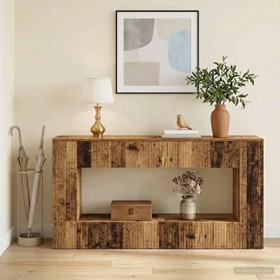 Immagine prodotto di vidaXL Tavolino consolle in legno massello riciclato, 155 x 29 x 74 cm, materiale: legno