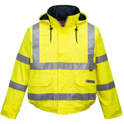 Produktbild von Portwest S773 BIZFLAME Rain antistatische Warnschutz-FR-Pilotjacke, antistatisch und flammhemmend Yellow Gr. M