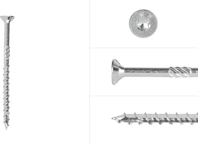 Obrázok produktu pre Pozinkované skrutky do drevotriesky 6 x 90 mm Torx 30 s čiastočným závitom - balenie 100 skrutiek