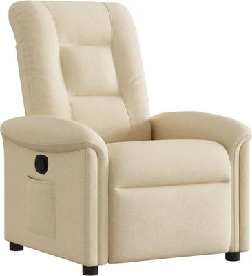 Image de vidaXL Fauteuil relax Tissu Crème