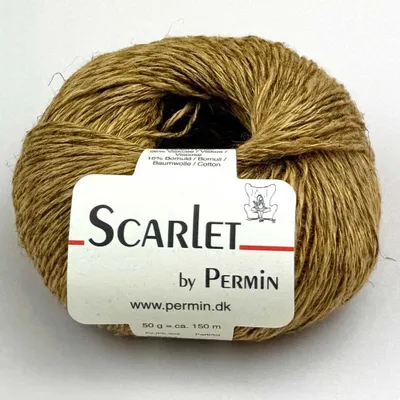 Image de Scarlet de Permin – Fil de été écologique, composé de lin, de coton et de ECOVERO™ (52 or)