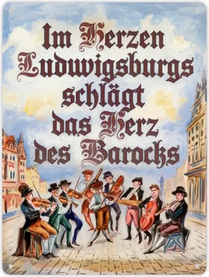 Produktbild von Herz des Barocks Ludwigsburg Metallschild XL in 21x28 cm