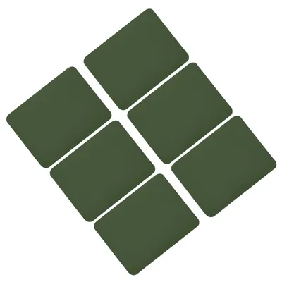 6 Bügelpatches, Stoff-Reparatur, Olivgrün, 12,5x9,9 cm