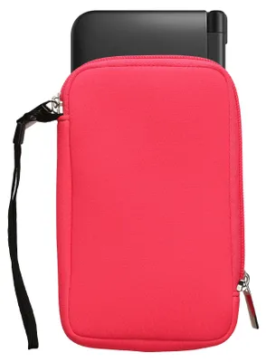 Produktbild von kwmobile Tasche kompatibel mit Nintendo 3DS XL - Handheld Spielekonsole Neopren Hülle in Neon Pink