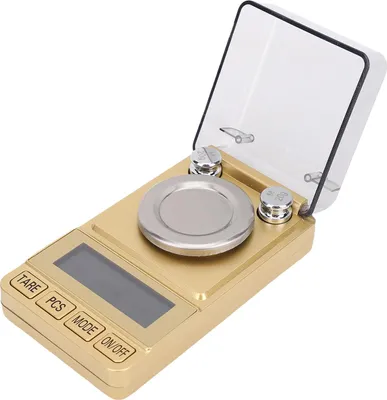 Zdjęcie produktu dla Przenośna waga jubilerska Mini waga elektroniczna do kuchni Proszek zbożowy Cyfrowy wyświetlacz LCD z podświetleniem 50g 0,001g Złoty
