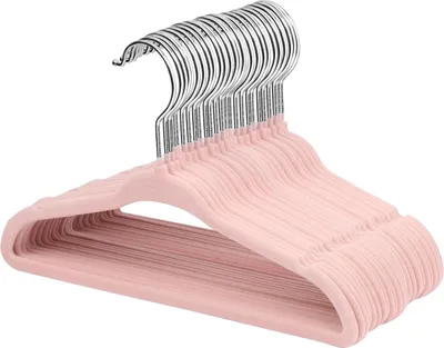 Produktbild von Samt Babyhänger mit Roségold-Haken - 15 Stück (Rosa)
