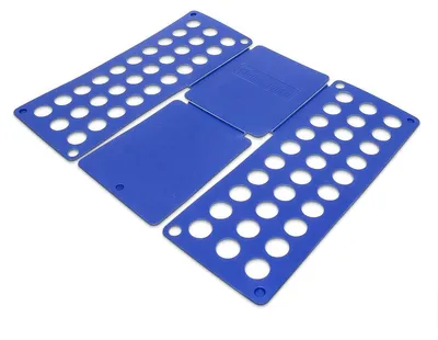 Produktbild von Relaxdays Faltbrett 2. Generation, Wäschefalter XXL, T-Shirt Falthilfe, Wäschefaltbrett für Erwachsene, 60x70cm, blau