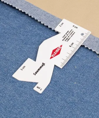 Produktbild von Saummaß zum Messen, Abstecken und Nähen für alle Arten von Säumen, 100 x 40 mm