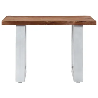 Immagine prodotto di Tavolino con bordi naturali 60x60x40 cm in legno massiccio di acacia