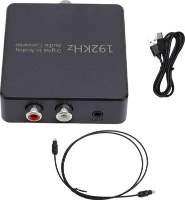 Immagine prodotto di Convertitore audio digitale-analogico SPDIF coassiale Interfaccia AV ottica Sinistra Destra Altoparlante TV stereo da 3,5 mm Amplificatore di potenza Soundbar DVD