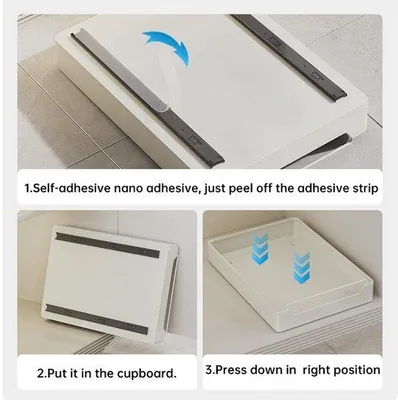 Produktbild von Unyqoos® Ausziehbare Küchenschublade ohne Bohren für optimale Schrankorganisation