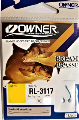 Produktbild von Owner RL3117 Angelhaken mit Vorfach 0,20mm