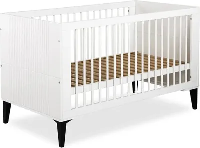 Zdjęcie produktu dla Łóżeczko dziecięce tapczanik MIA 140x70 białe/czarne