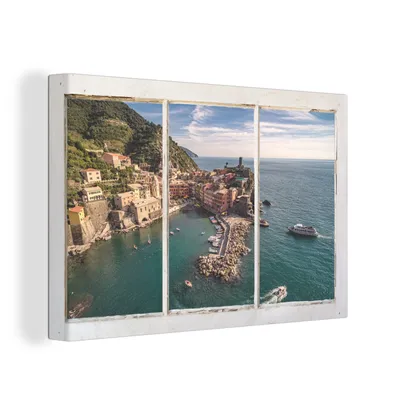Produktbild von OneMillionCanvasses® - Leinwandbilder - 150x100 cm, Aussicht - Insel - Wasser, Wandbilder Kunstdruck Wanddekoration