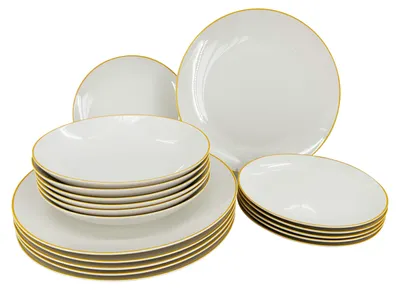 Produktbild von 18-teiliges Tellerset Linea Yellow, gelbe Linie