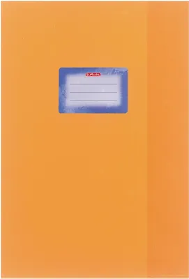 Image de herlitz Protège-cahier DIN A5, gaufré (raphia), PP, orange