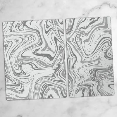 Produktbild von Glas-Herdabdeckplatten Glaskeramikkochfeld-Abdeckung Spritzschutz Glas 70x52 cm Marmor
