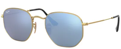 Produktbild von Ray-Ban HEXAGONAL FLAT LENSES, Erwachsener, Uni, Hexagonal, Gold, Nicht-polarisierte Linse, Metall