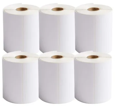 Produktbild von Thermische Etiketten – 1500 unbedruckte Adressetiketten, 4" x 6"