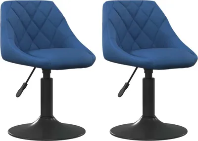 Produktbild von Esszimmerstühle 2 Stk. Drehbar Blau Samt