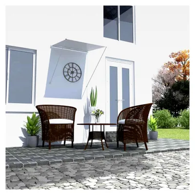 Produktbild von Einziehbare Markise 100×150 cm Creme für den Außenbereich, Gärten und Innenhöfe