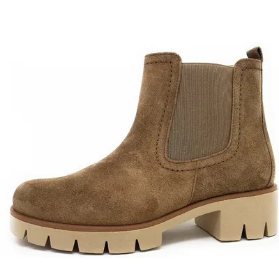 Image de Bottes Gabor, fermeture éclair, couleur marron, style décontracté
