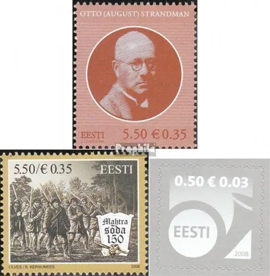 Produktbild von Briefmarken Estland 2008 Mi 616,618,619 (kompl.Ausg.) postfrisch Stransman
