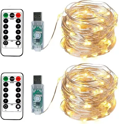 Image de BXROIU Guirlande lumineuse LED, 100 diodes, 10 mètres, avec télécommande