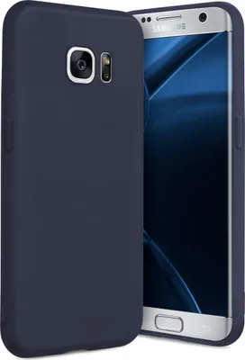 Produktbild von ONEFLOW® Slim Case kompatibel mit Samsung Galaxy S7 Edge - Hülle ultra dünn aus Silikon, Blau
