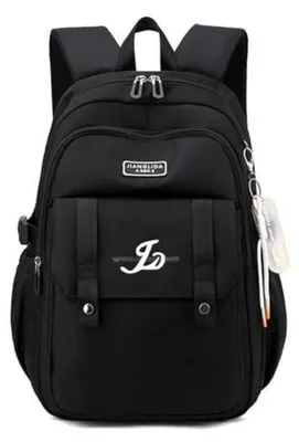 Produktbild von Kinderrucksack Schulranzen Mädchen Junge Teenager Wasserdicht Leichtgewicht Schwarz 32x20x48cm