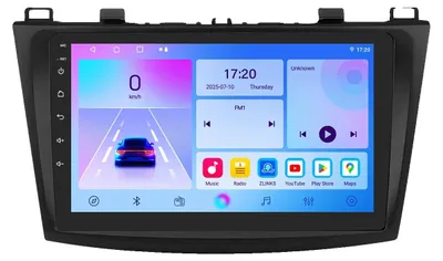 Zdjęcie produktu dla System nawigacji multimedialnej, integracja ze smartfonem, ulepszona nawigacja, kompatybilny z modelem Mazda 3 (2010-2013), T3CP-2G 64G, procesor 4-rdzeniowy