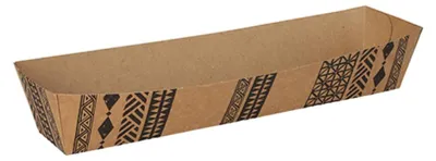 Produktbild von Snacktrays, Pappe 3,5 cm x 3,3 cm x 18,5 cm braun "Maori"