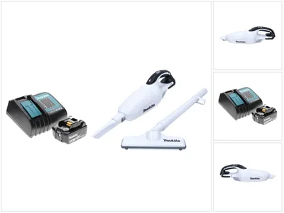 Zdjęcie produktu dla Odkurzacz akumulatorowy Makita DCL 181 FSF1 W 18 V biały + 1x akumulator 3,0 Ah + ładowarka