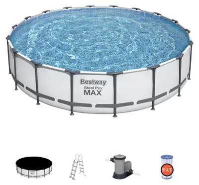Immagine prodotto di Piscina fuoriterra tonda 549x122H Steel Pro Max Bestway 56462 completa accessori