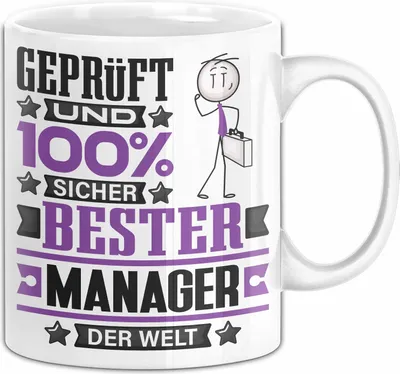 Produktbild von Manager Geschenk Lustiger Spruch für Manager Geschenkidee Bester Manager Der Welt (Weiß)