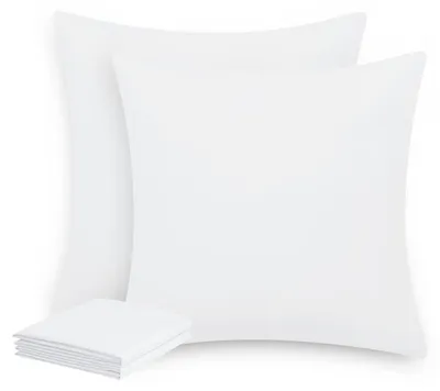 Produktbild von Kissenbezug 50 x 50 cm, 2er-Set – Kissenbezug, Kissenhülle 50 x 50 cm, Weiß mit Reißverschluss, Mikrofaser, -, weich und bügelfrei