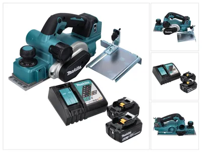 Produktbild von Makita DKP 181 RT Akku Hobel Falzhobel 82 mm 18 V Brushless + 2x Akku 5,0 Ah + Ladegerät