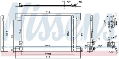 Produktbild von NISSENS 940870 Kondensator Klimaanlage für VW Tiguan Allspace (BW2) +Trockner
