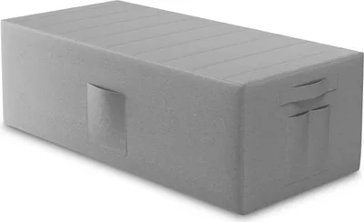 Produktbild von ELONEO Husse für Klappmatratze 120x195x15 cm, mit Seitentaschen, waschbar, Schonbezug für Gästematratze, Macht die Faltmatratze zum modernen Sitzhocker, grau