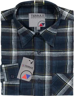 Produktbild von TERRAX Bekleidung 81032-7400 Flanellhemd 105 cm marineblau Größe