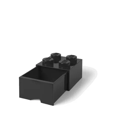 Image de LEGO 40051733 Boîte à tiroirs LEGO STORAGE BRICK DRAWER 4, 1 tiroir, noir