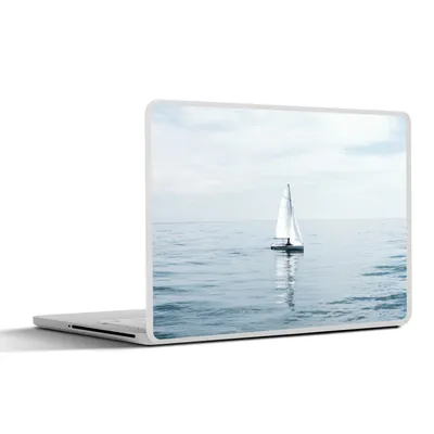 Produktbild von MuchoWow® Laptop Aufkleber Sticker Cover Meer - Segelboot - Blau 30x22 cm - Laptop-Sticker