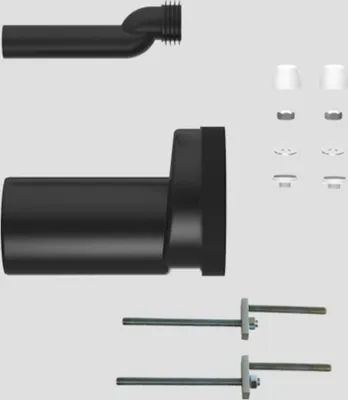 Produktbild von SANIT WC-Etagen Anschlussgarnitur, etagiert um 25 mm DN90 - 58.949.00..0099
