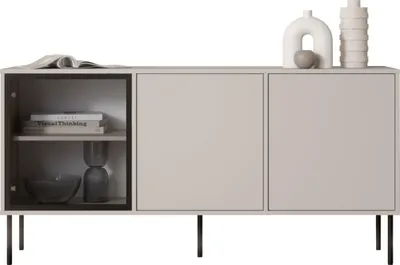 Produktbild von MIRJAN24 Kommode Domi 150 3D mit drei Drehtüren (Farbe: Cashmere)