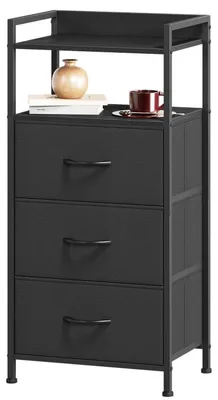 Productafbeelding van Kommode met 3 lades, zwart, 28x40,2x85 cm