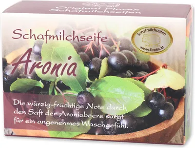 Produktbild von Florex Schafmilchseife Seifenstück Verpackt Aronia Naturprodukte 100g