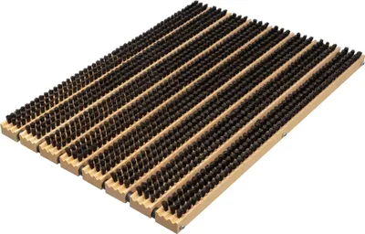 Produktbild von Bürstenmatte / Schuhabstreifer (59x38,5) Naturhaar-Borste - das Original von BÜMAG - klassischer Fussabstreifer in nobler Ausführung!