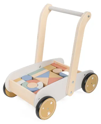 Produktbild von Atan Holz Bauklötze Lauflernwagen - Aktivitätsspielzeug für Kleinkinder